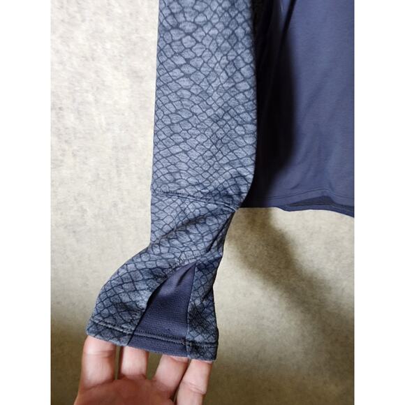 UNDER ARMOUR Blue Printed Qualifier 1/4 Zip Running Casual Pullover Jacket SZ L - Picture 4 of 8